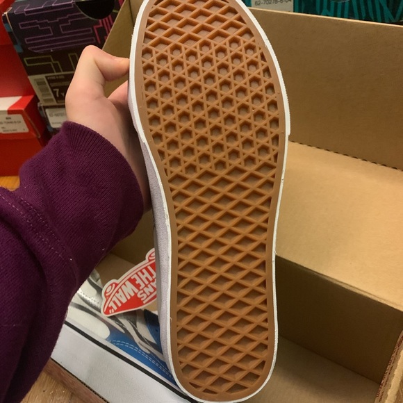 Old school flame Blue and white tied up vans - Picture 2 of 4